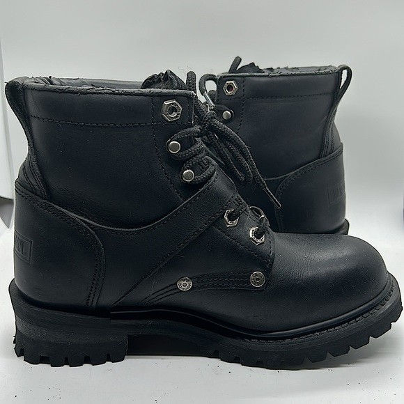 Harley-Davidson Sexy Black Leather Lace Up Moto Boots Shoes **Size 7** 🔥🔥 - Picture 6 of 11